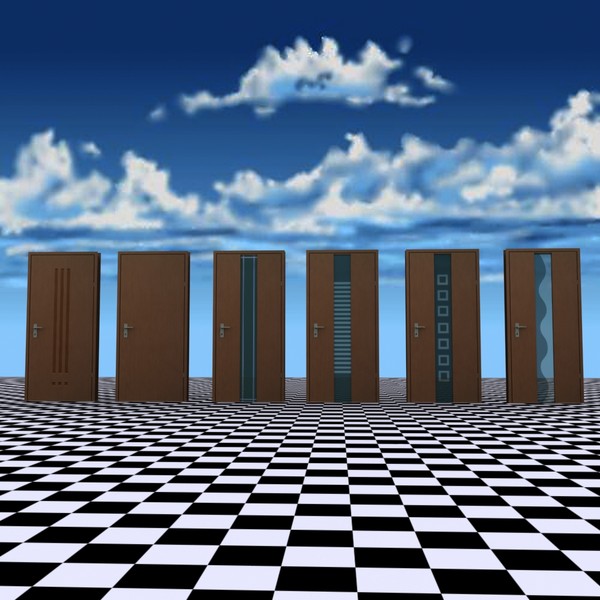 3d door set model - Modern Door Set 1 by line404